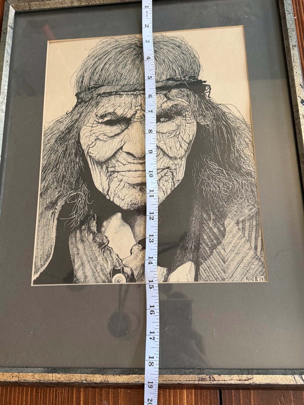 Vtg Ric Ricardo Native American Portrait Print Framed Scratchboard
Style Signed - Picture 8 of 9